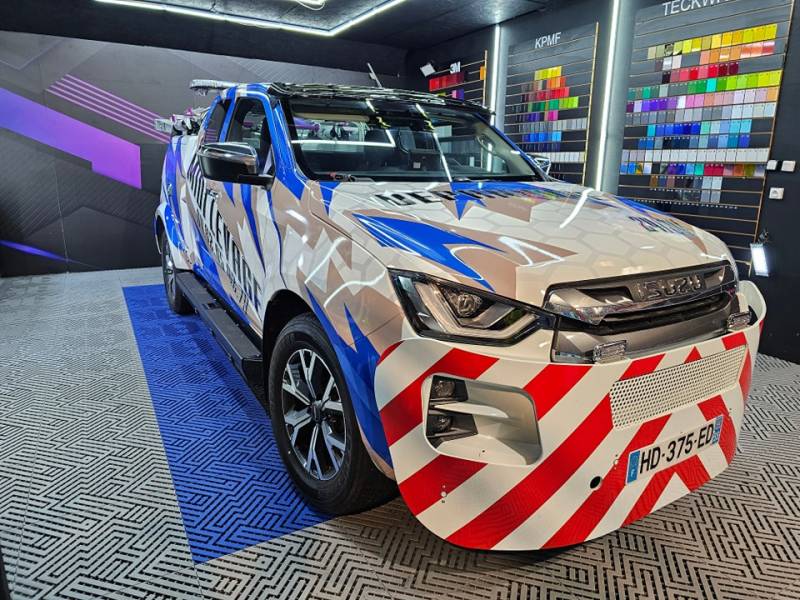 Covering marquage publicitaire sur dépanneuse à Fos sur Mer en région Paca