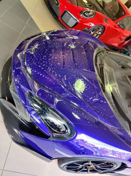 Covering de protection PPF xpel garanti 10 ans sur voiture de luxe McLaren 600LT au Luxembourg