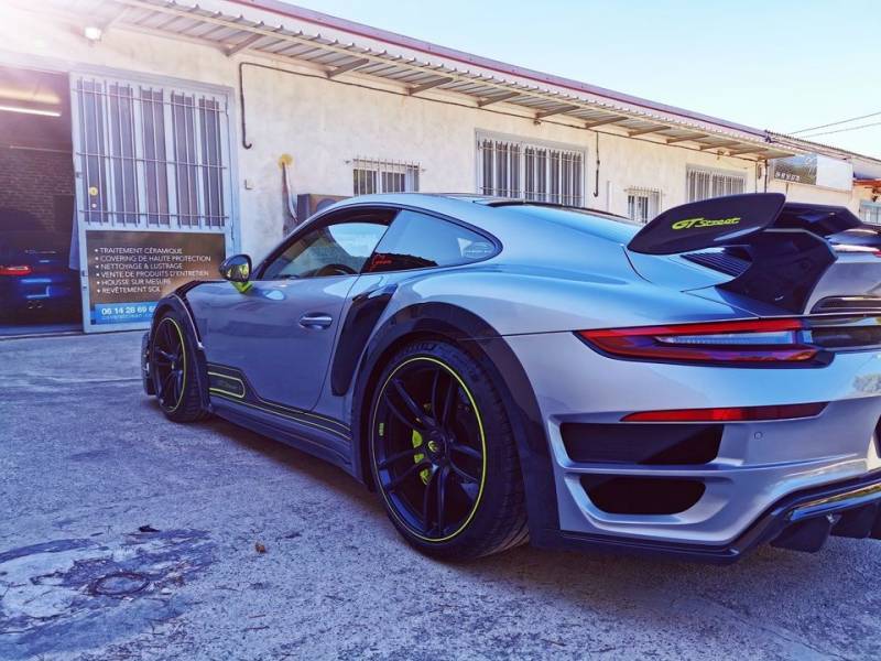 Covering de protection ppf porsche teckart