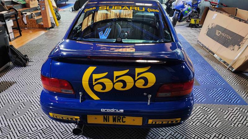 Covering reproduction sur subaru impreza WRC de colin MCrae